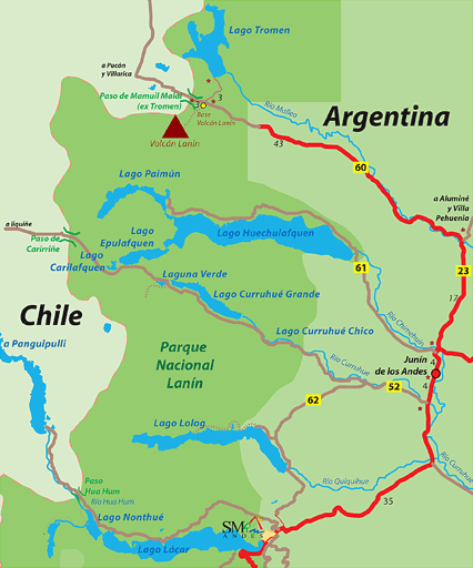 Tromen Lake and Lanín Volcano Tromen Lake and Lanín Volcano